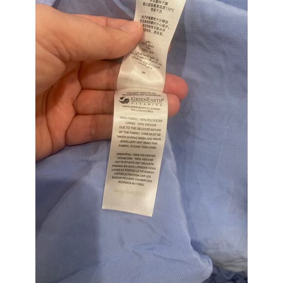 Self Portrait Dress Sleeveless Lace Midi Lilac/Blue size US 12 **waist altered** - Picture 7 of 7